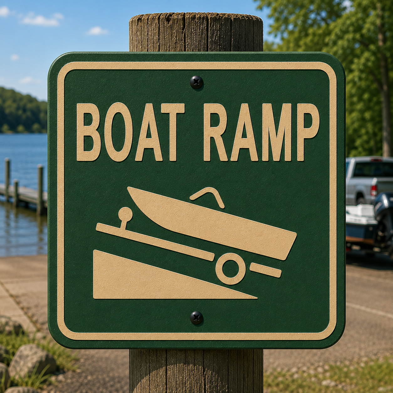 Boat Ramp Sign 10 x 10