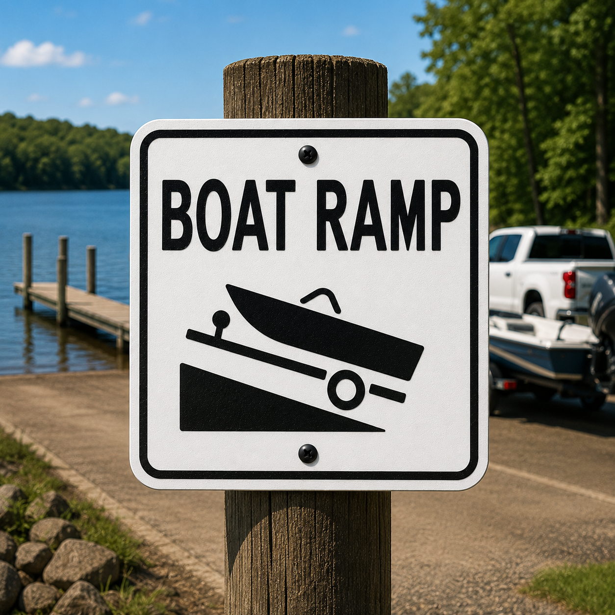 Boat Ramp Sign 10 x 10