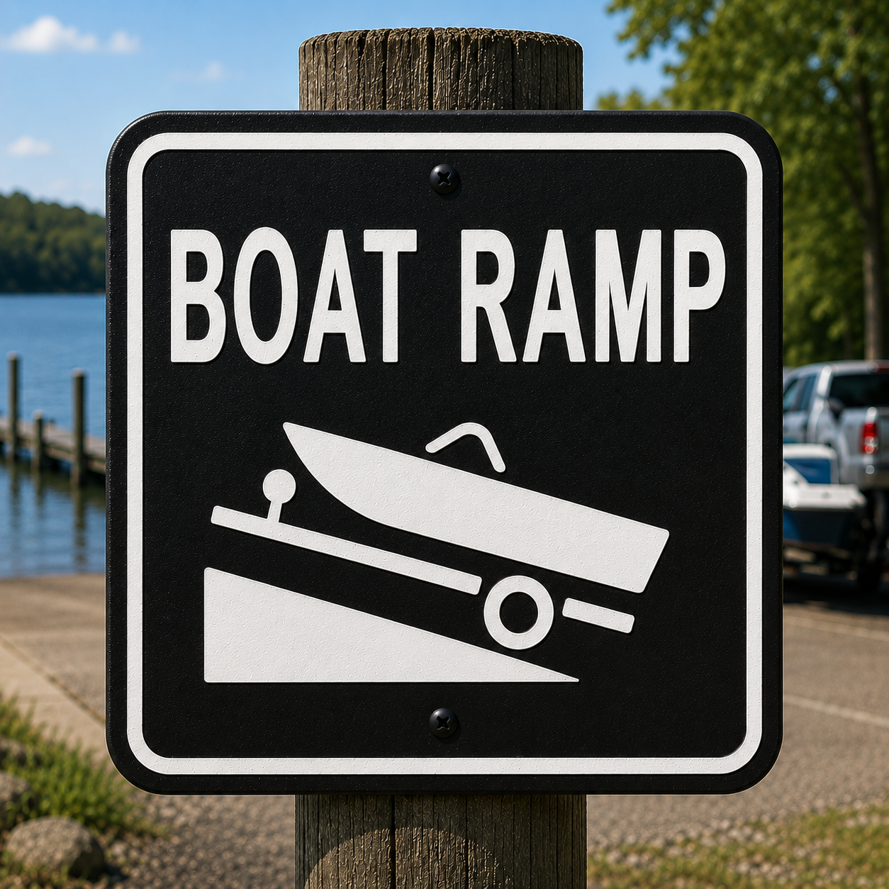 Boat Ramp Sign 10 x 10