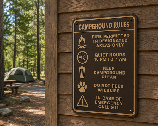 Campground Rules Sign