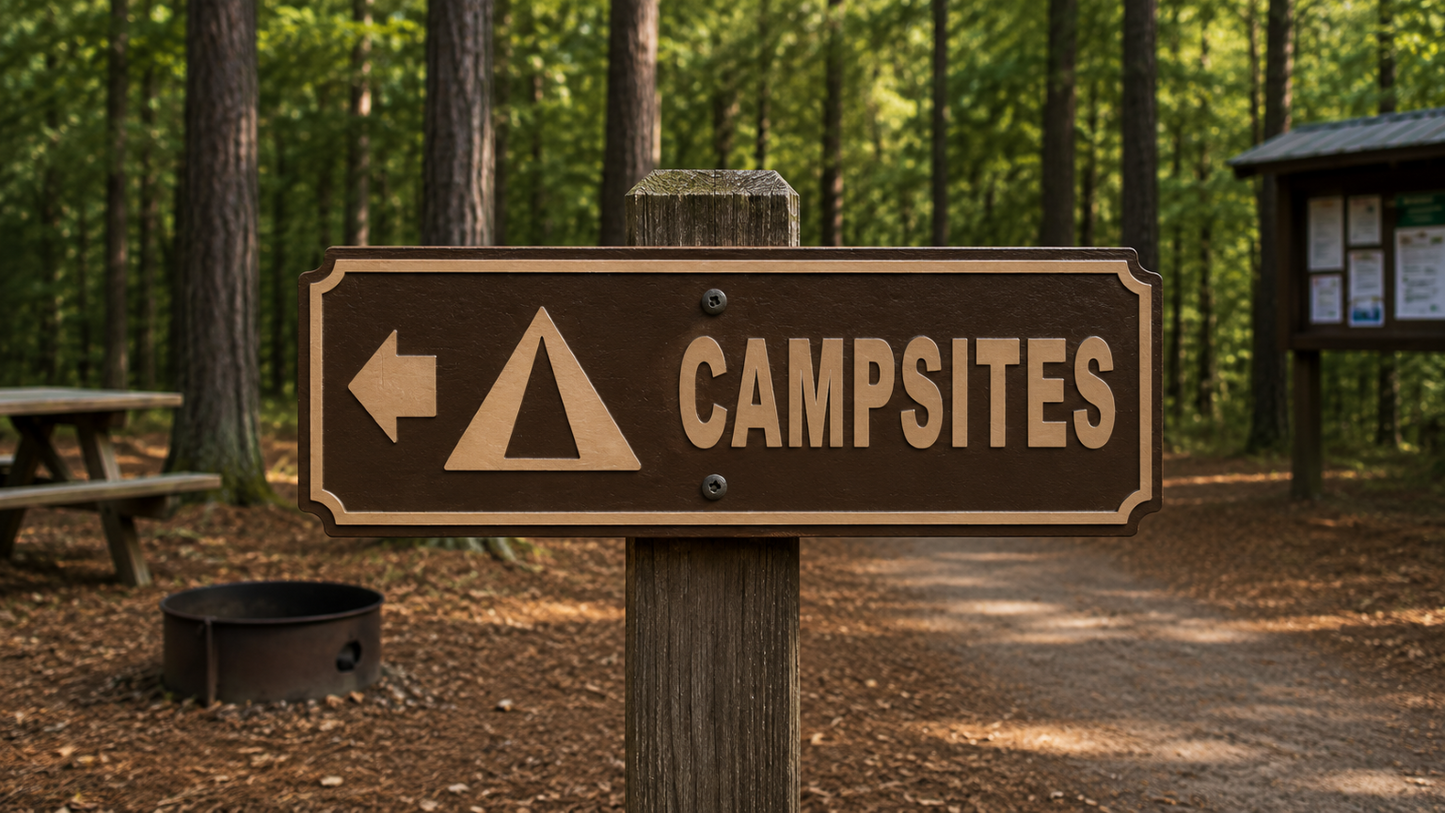 Campsites Directional Sign