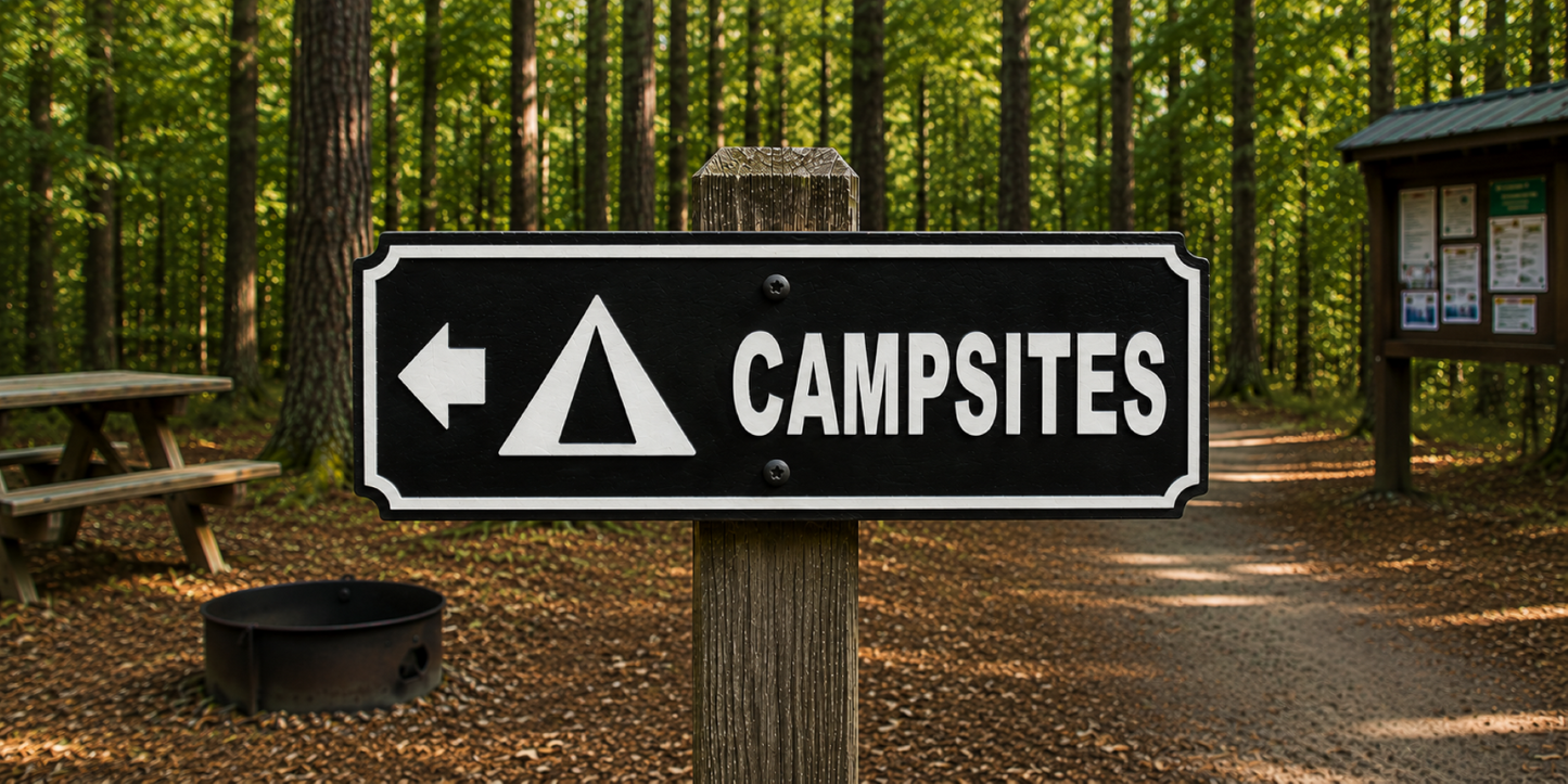Campsites Directional Sign