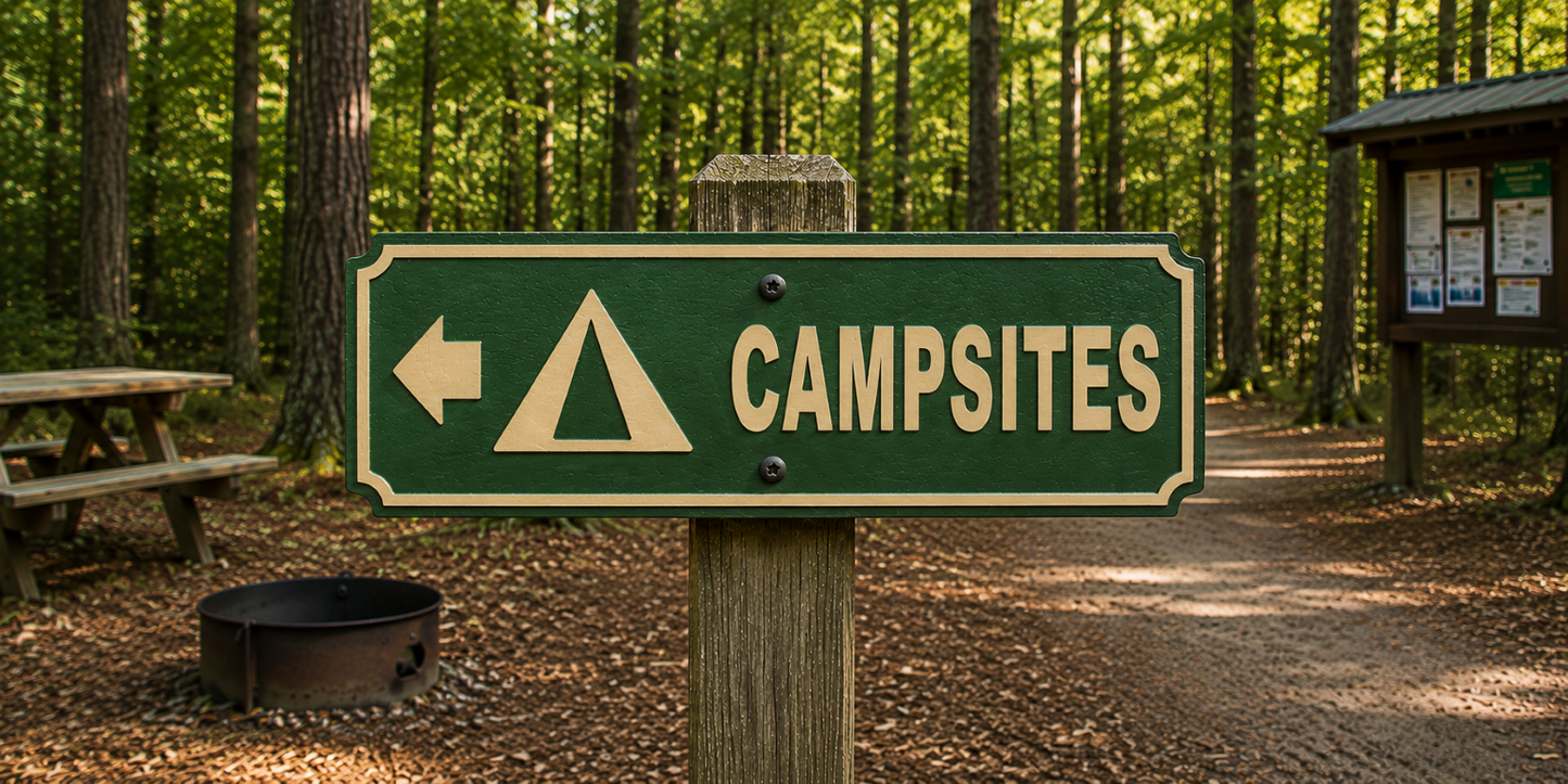 Campsites Directional Sign