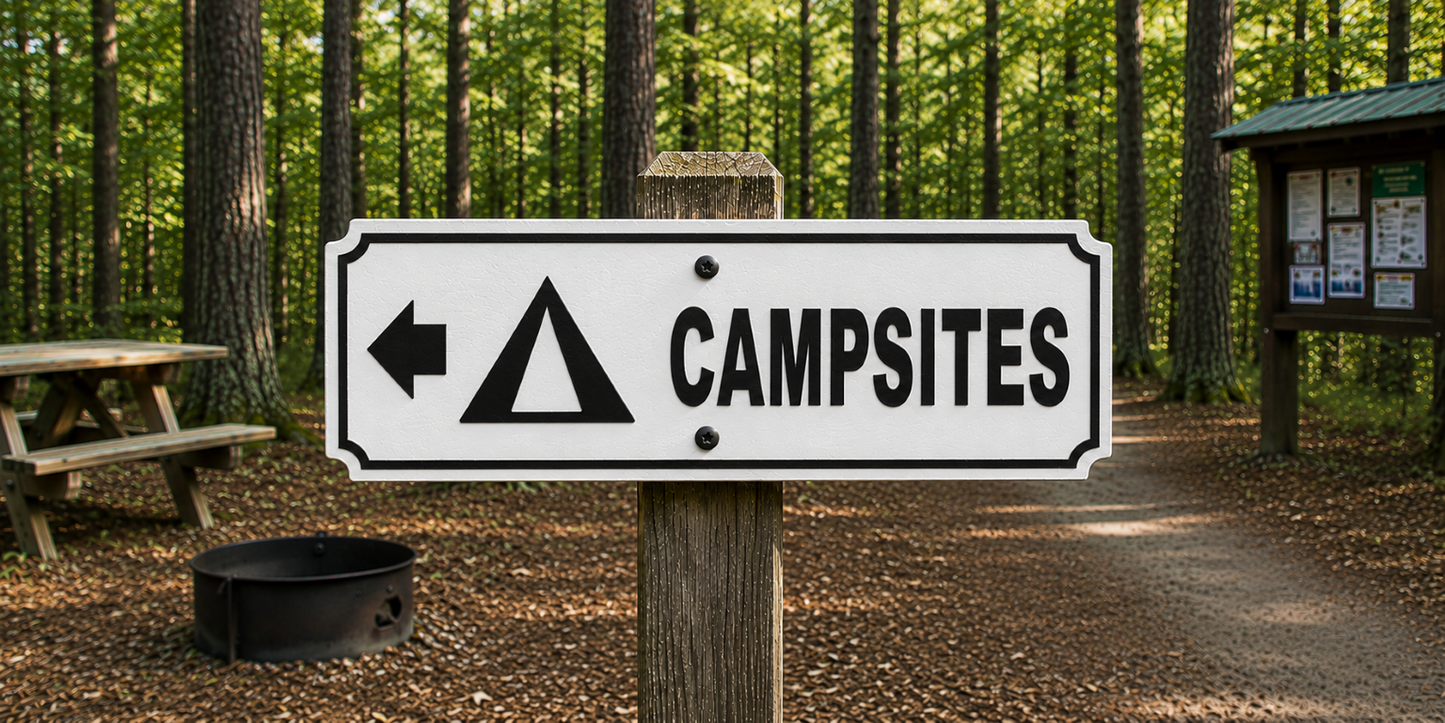 Campsites Directional Sign