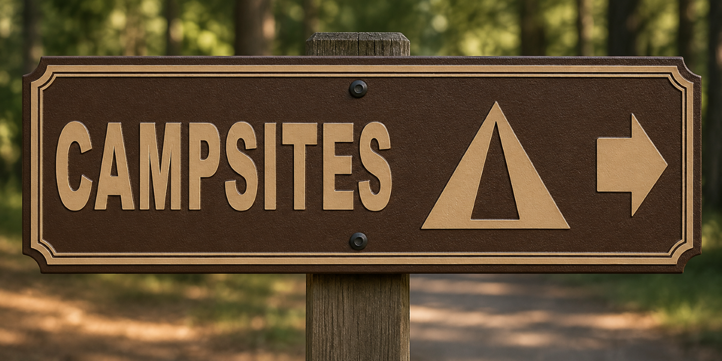 Campsites Directional Sign