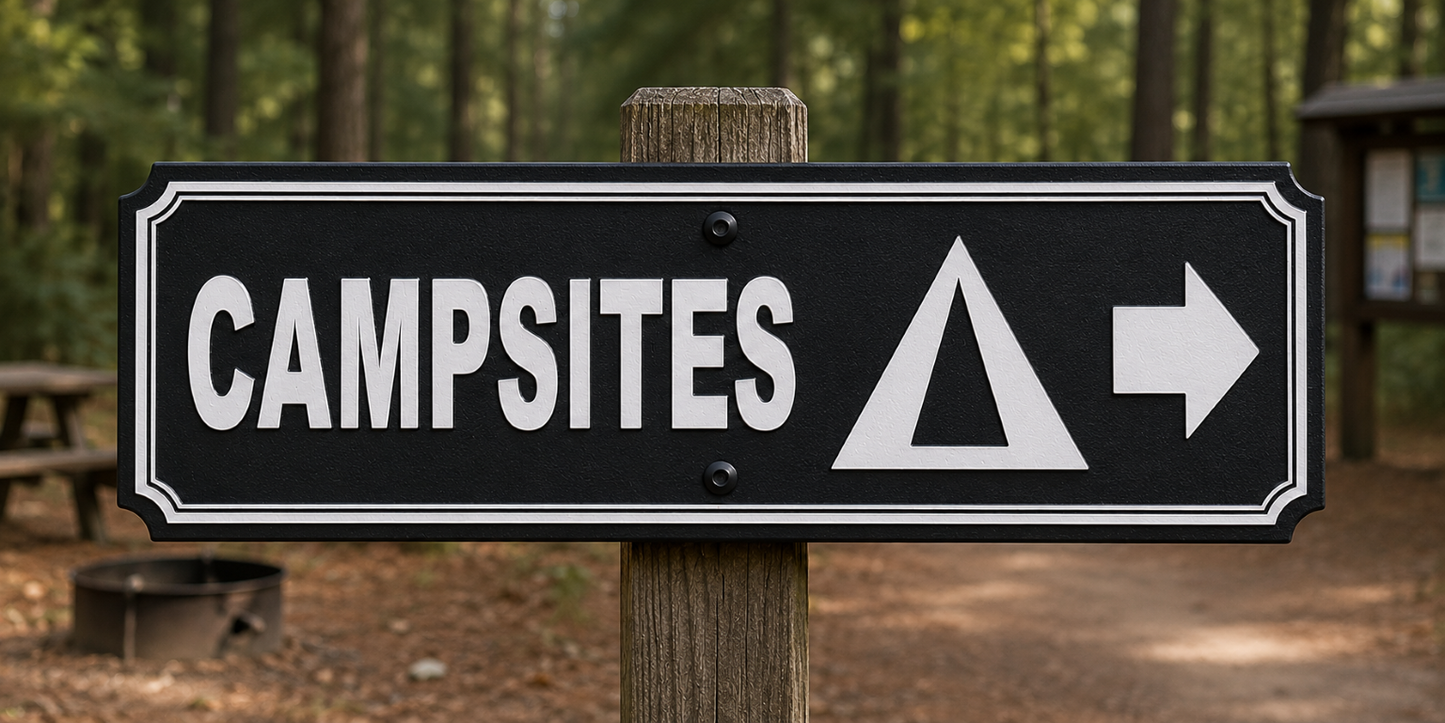 Campsites Directional Sign