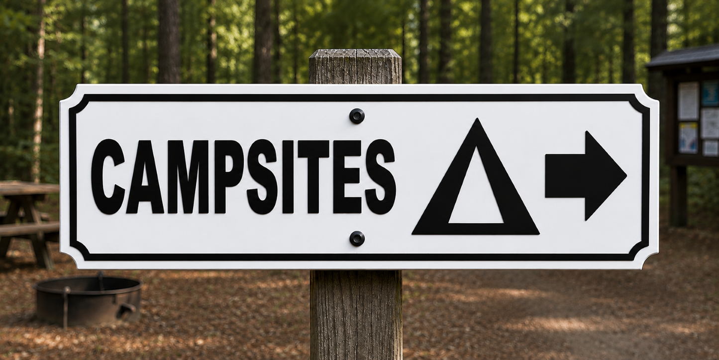Campsites Directional Sign