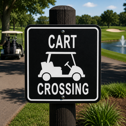 Cart Crossing Sign