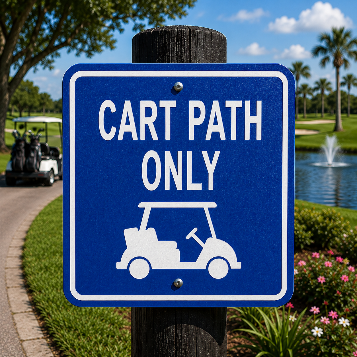 Cart Path Only Sign