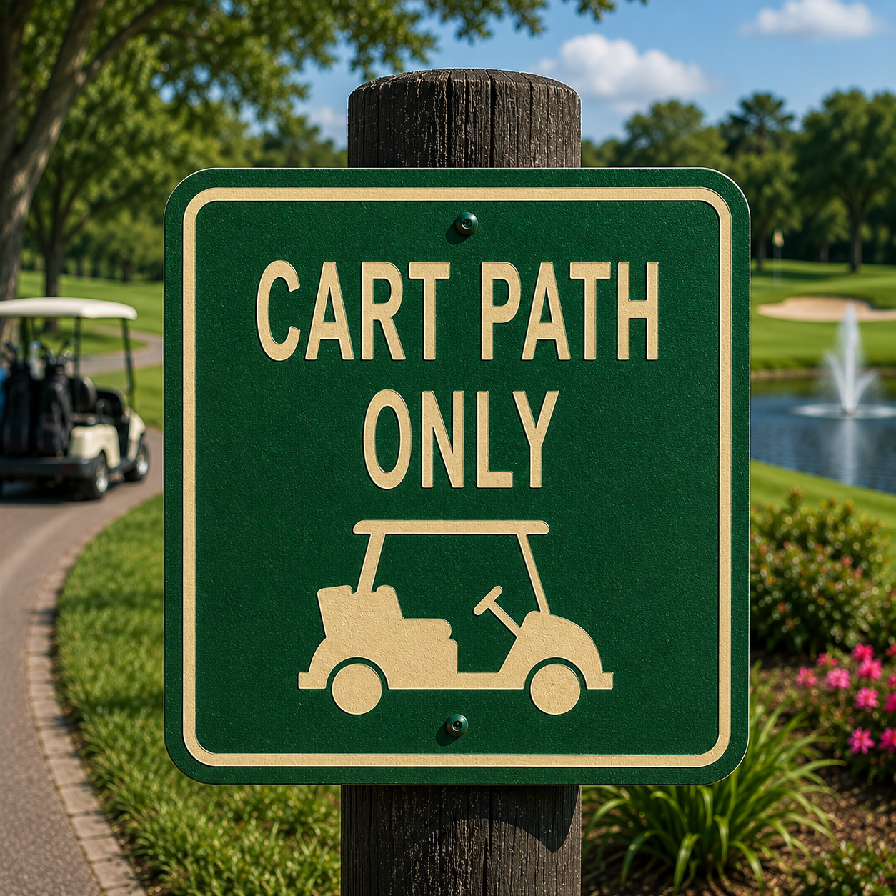 Cart Path Only Sign
