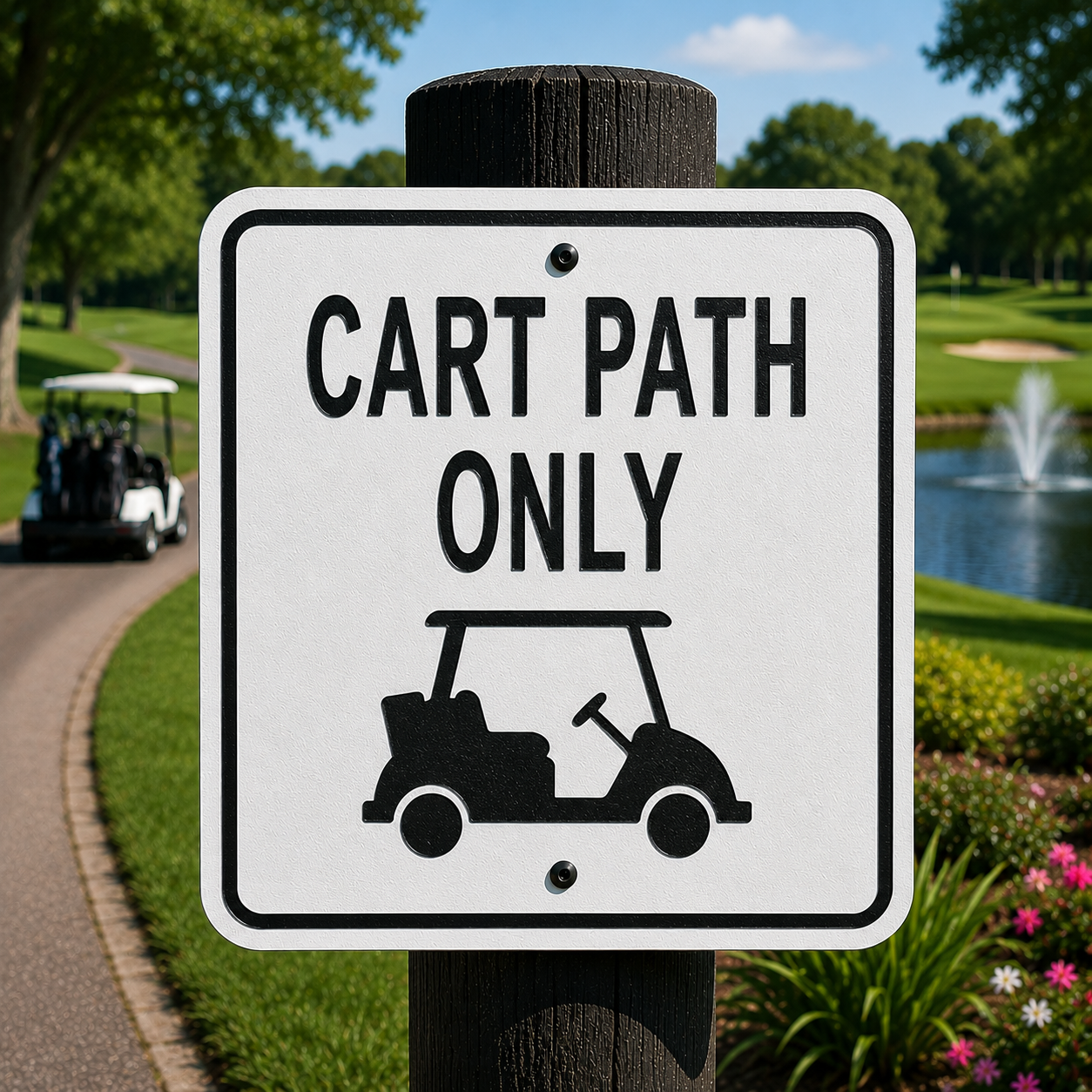 Cart Path Only Sign