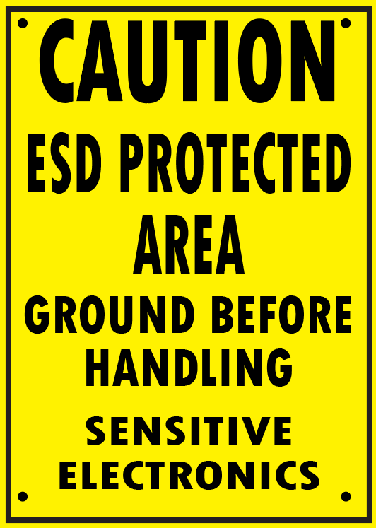 ESD PROTECTED AREA - GROUND BEFORE HANDLING