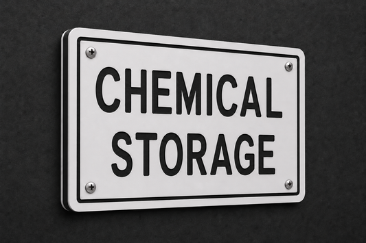 Chemical Storage Sign, 6 x 8