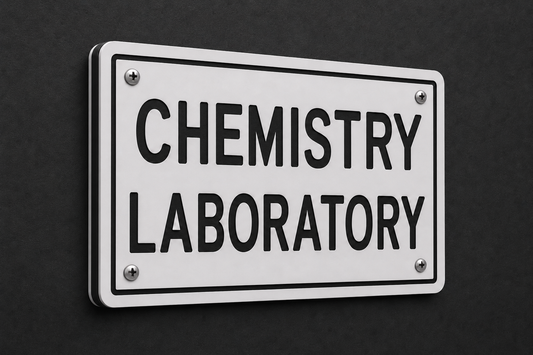 Chemistry Laboratory Sign, 6 x 8