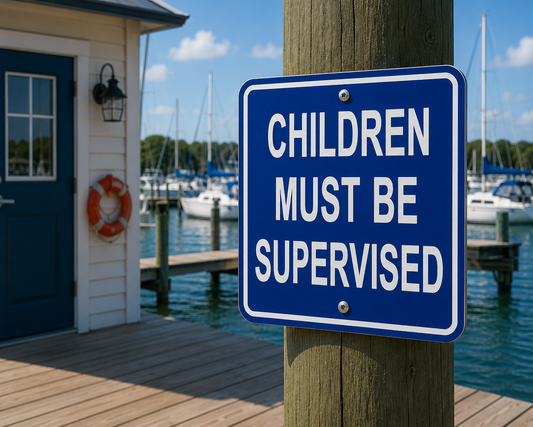 Children Must Be Supervised Sign 10 x 10