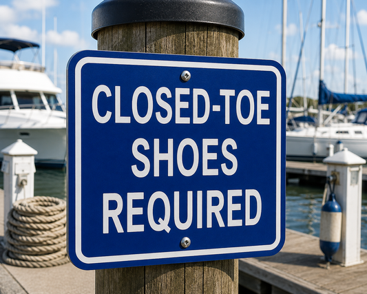 Closed Toe Shoes Required Sign, 10 x 10