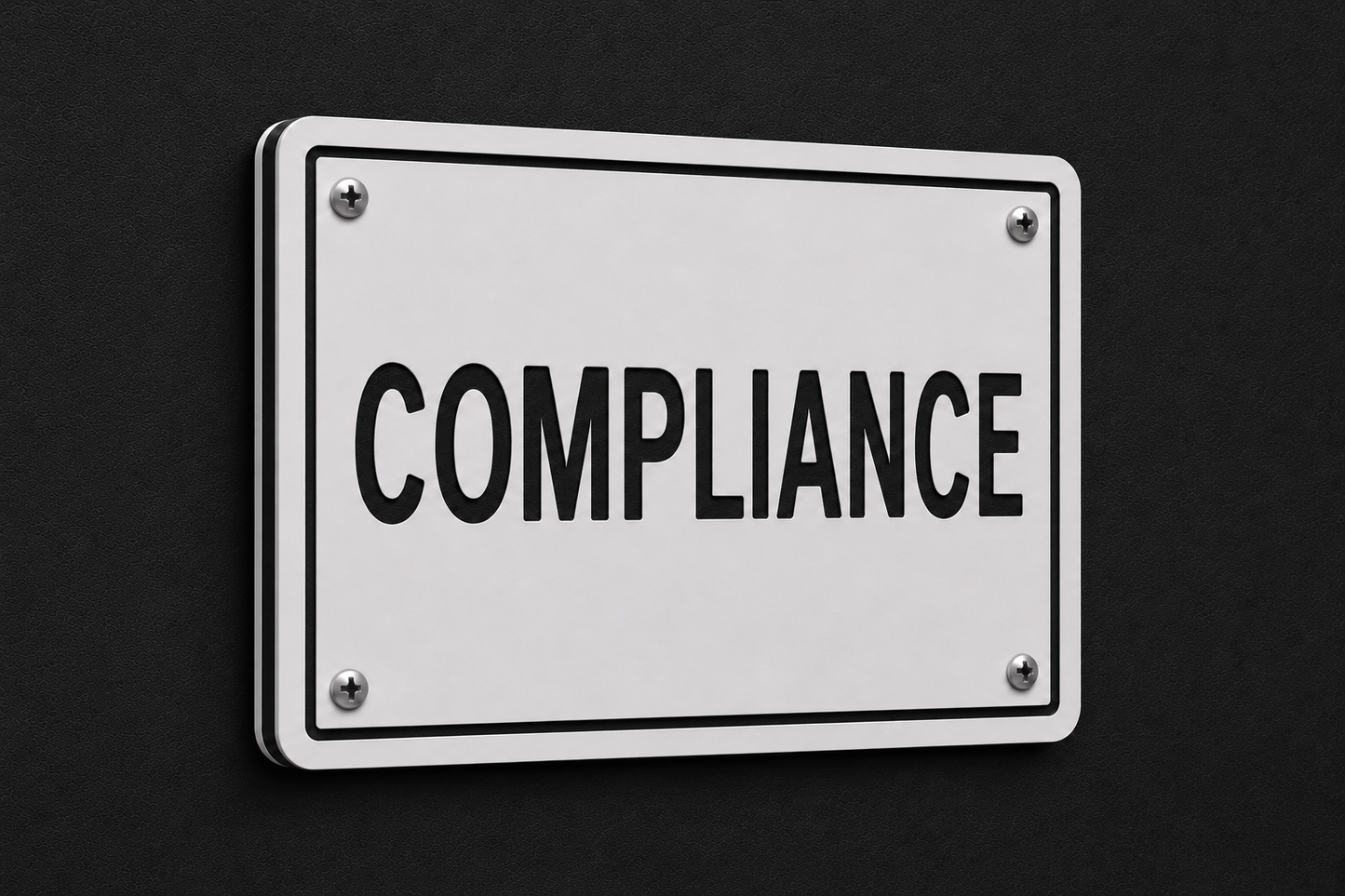 Compliance Sign, 8 x 10