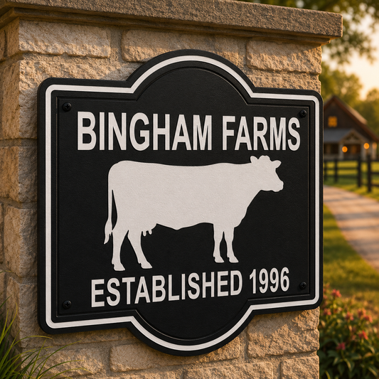 Customizable Cow Sign