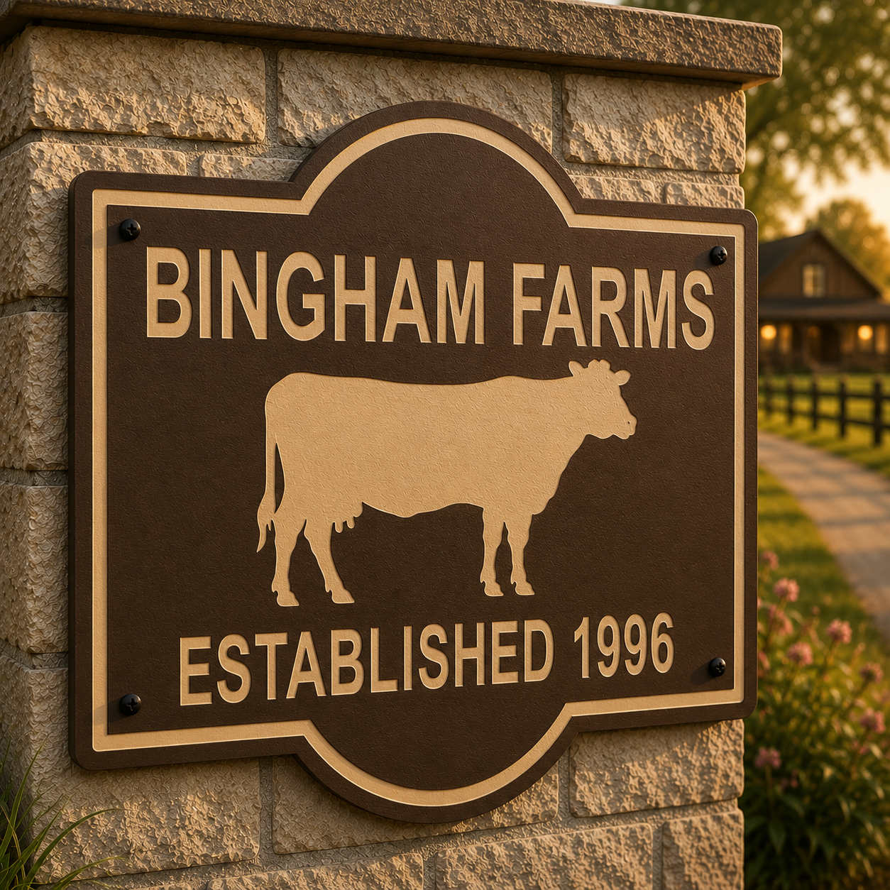 Customizable Cow Sign