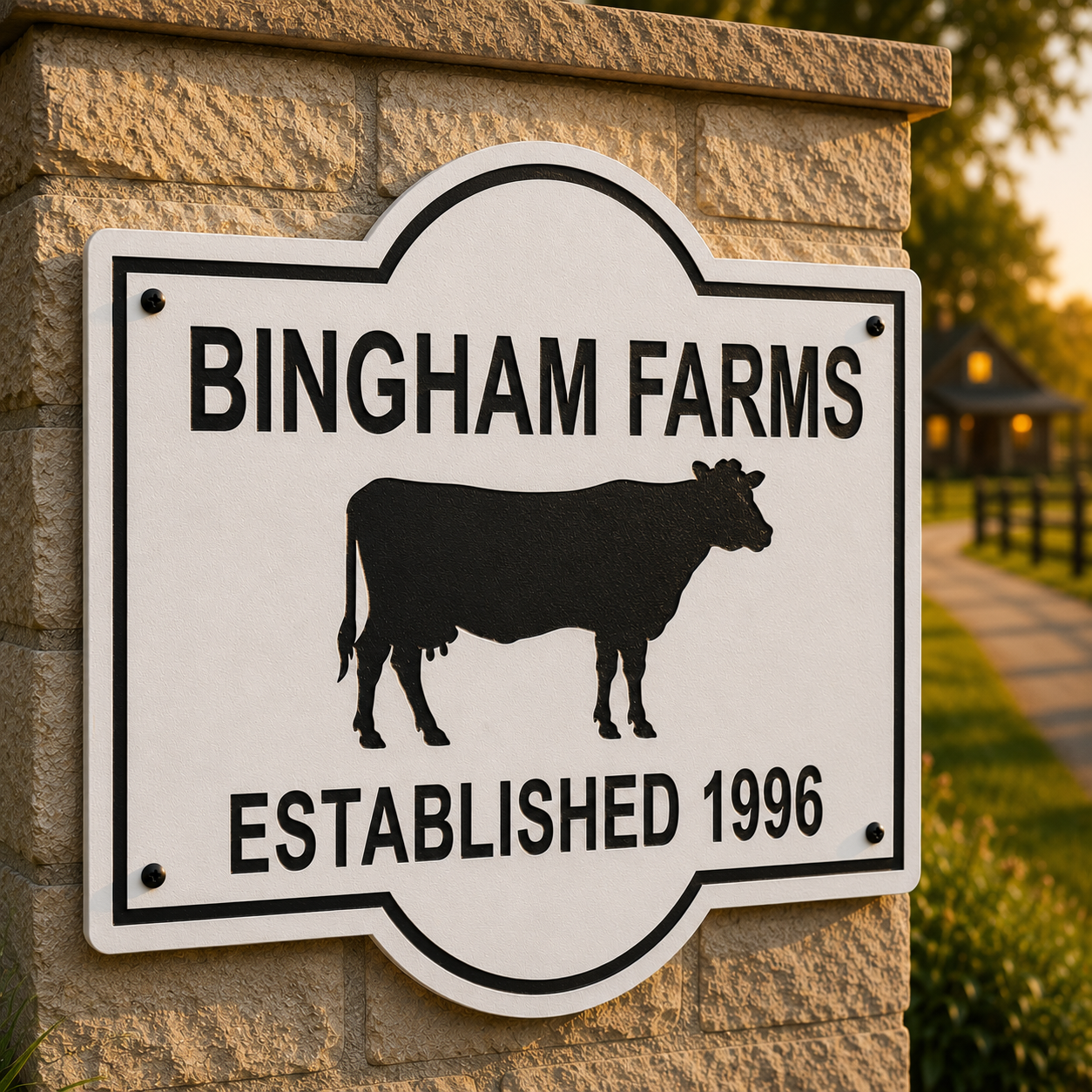 Customizable Cow Sign