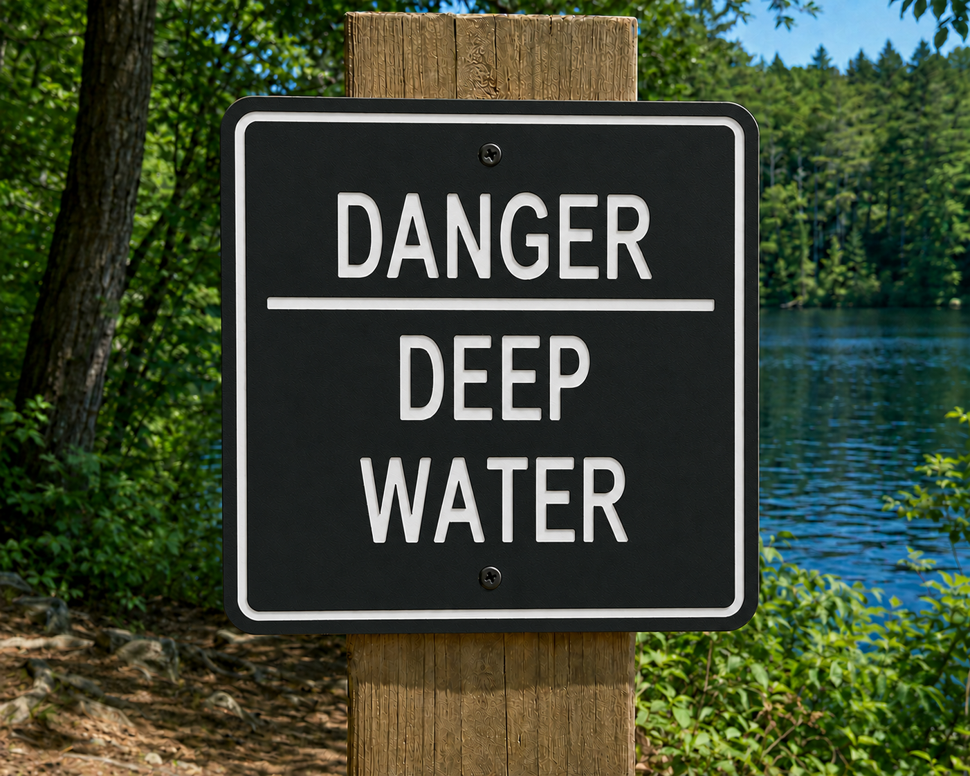 Danger Deep Water Sign 10 x 10