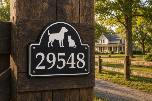 Dog & Cat Numeric Address Sign