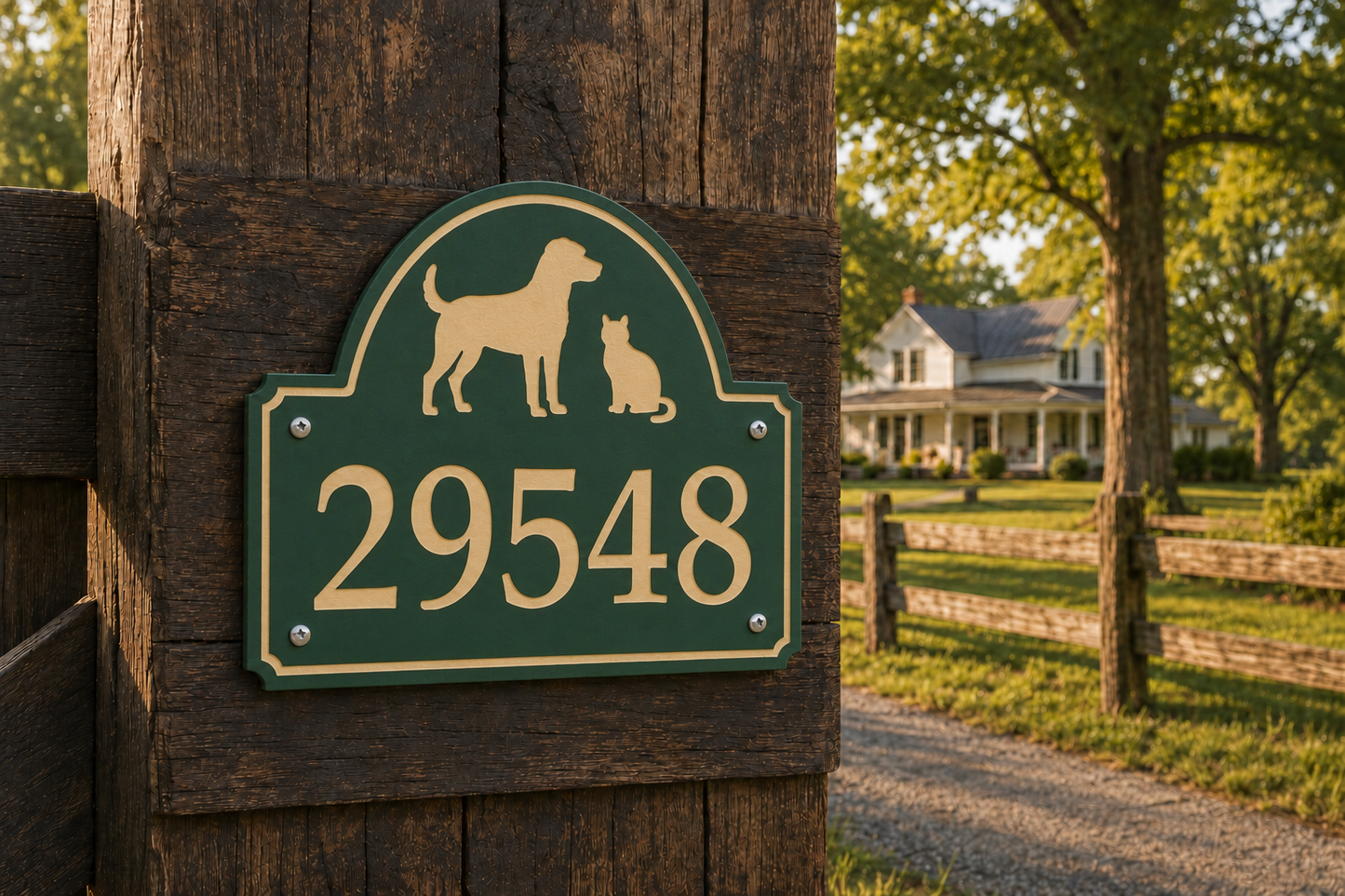 Dog & Cat Numerical Address Sign