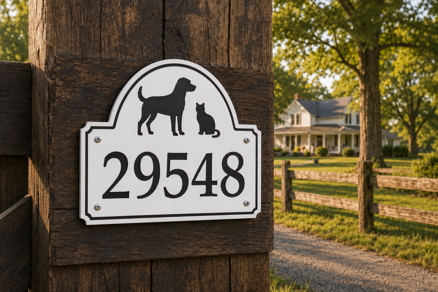 Dog & Cat Numerical Address Sign