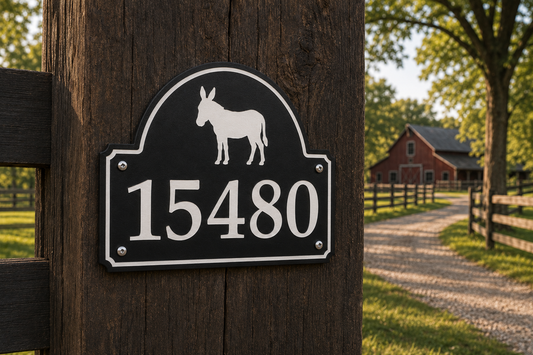 Donkey Numeric Address Sign
