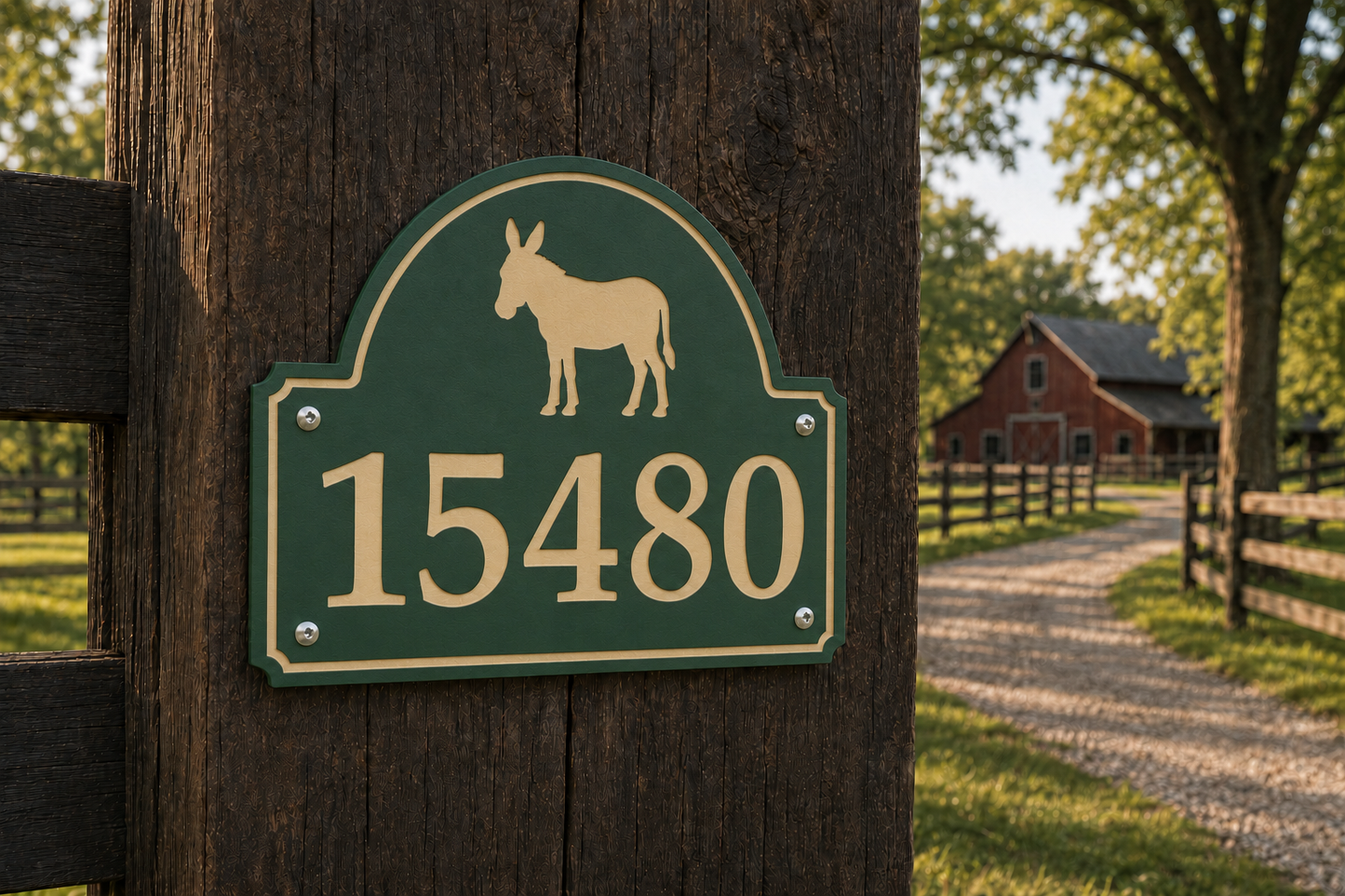 Donkey Numerical Address Sign