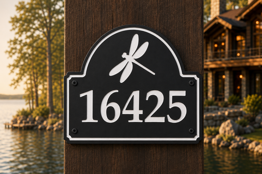 Dragonfly Numeric Address Sign