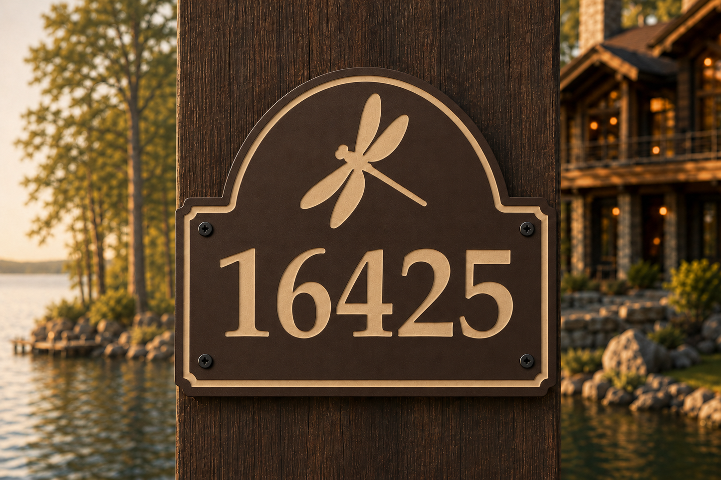 Dragonfly Numeric Address Sign