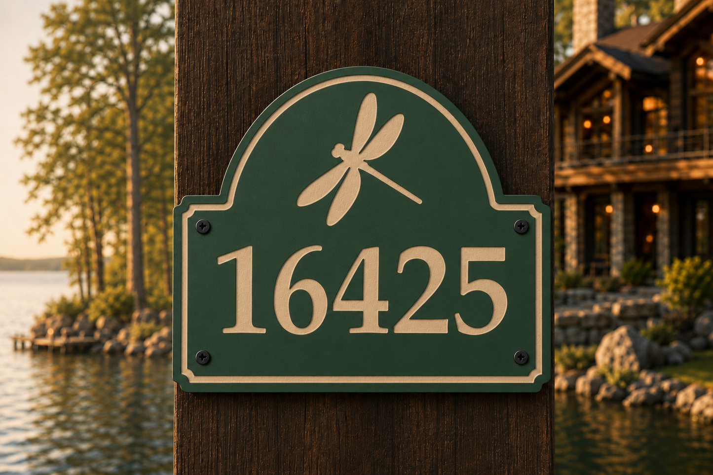 Dragonfly Numeric Address Sign