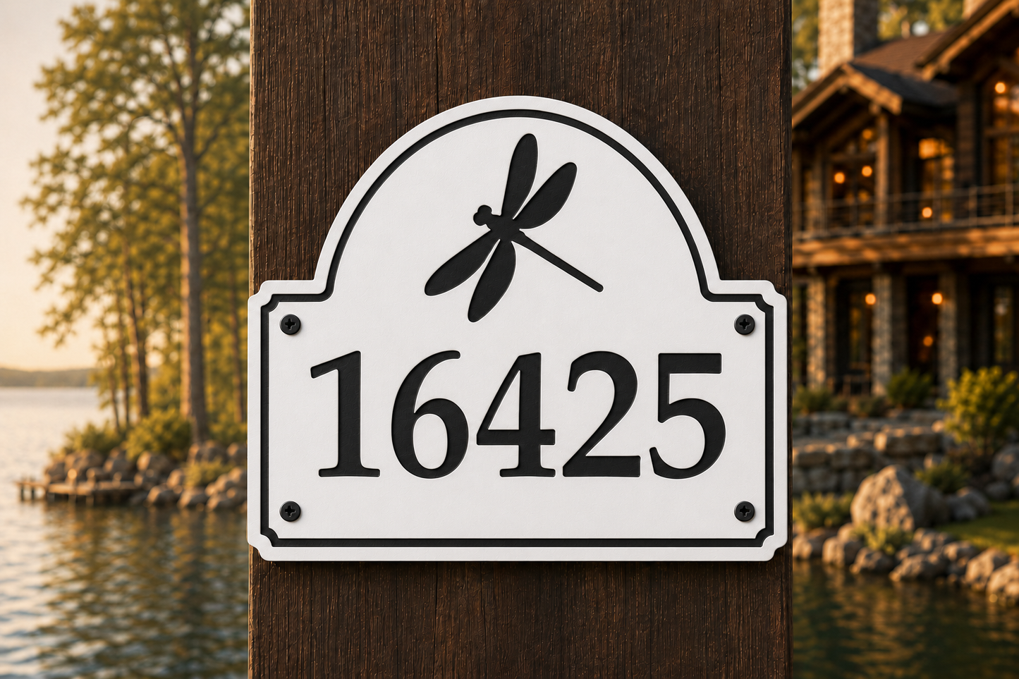Dragonfly Numeric Address Sign