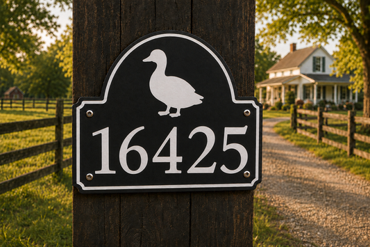 Duck Numeric Address Sign