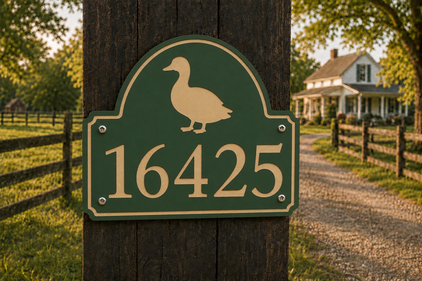 Duck Numeric Address Sign