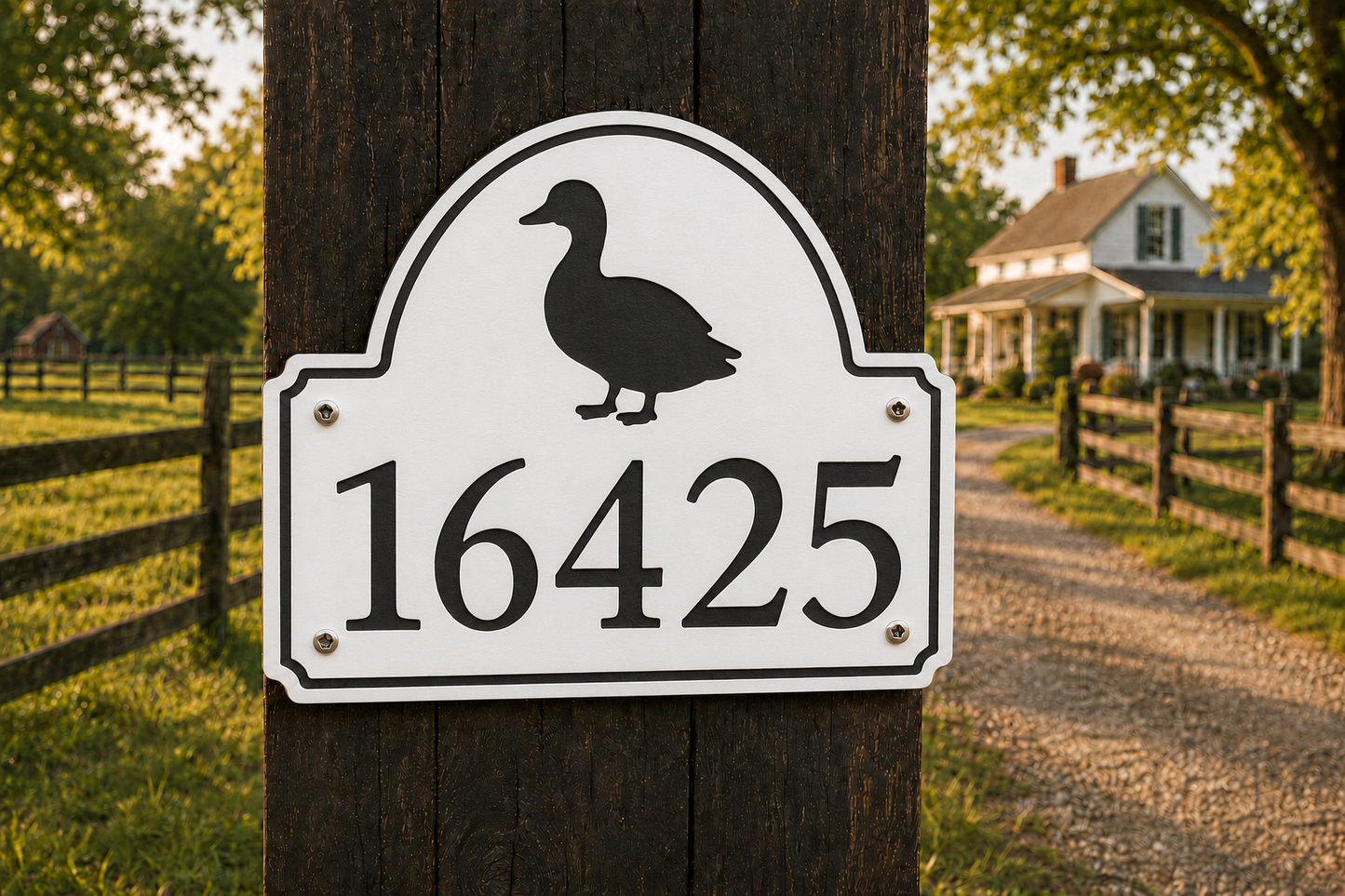 Duck Numeric Address Sign