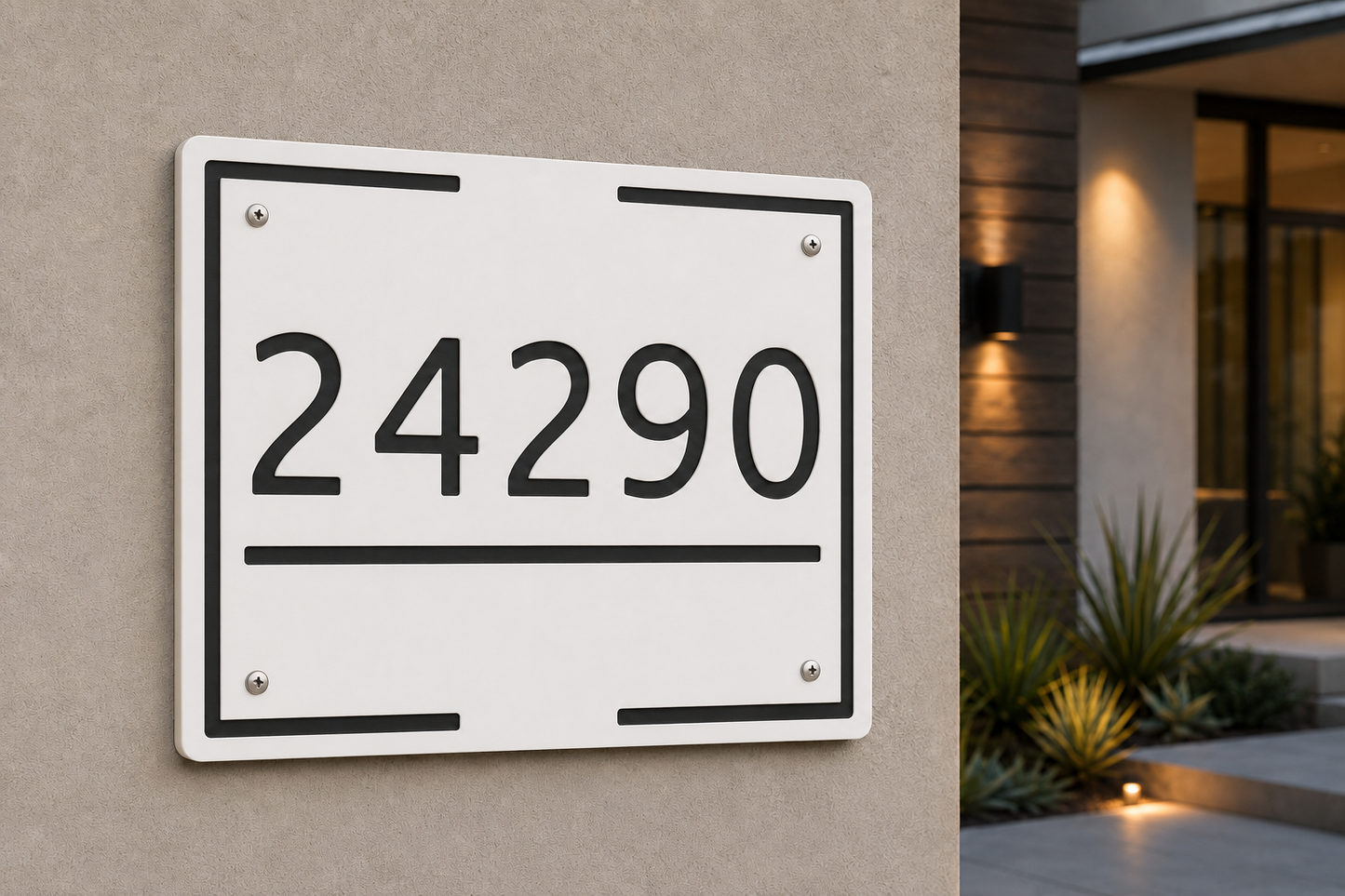 Edge Numerical Address Plaque
