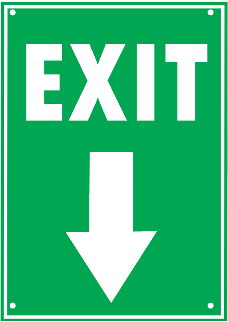 EXIT DOWN ARROW