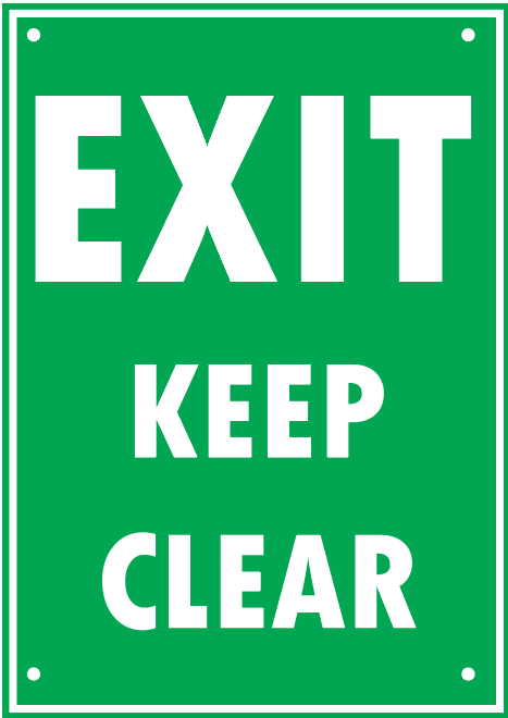 EXIT KEEP CLEAR