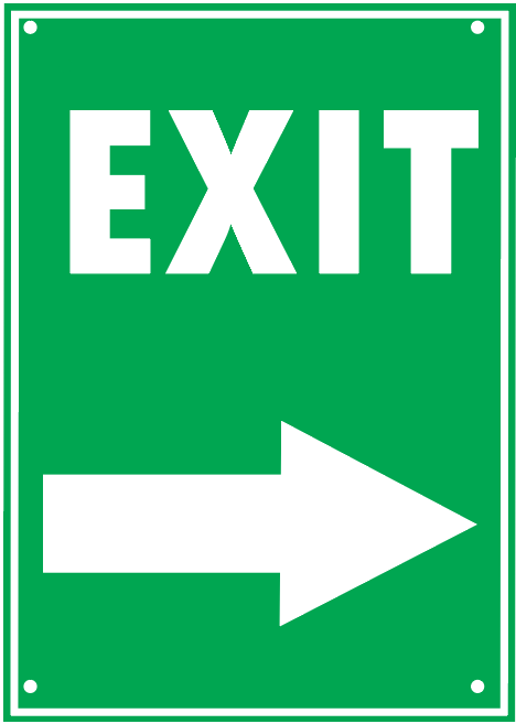 EXIT RIGHT ARROW