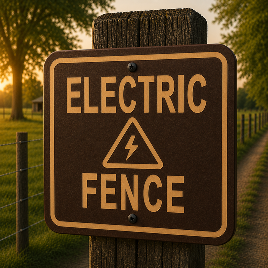 Electric Fence Sign, 10 x 10