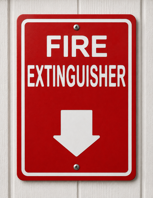 Fire Extinguisher Below Sign 8.5 x 11