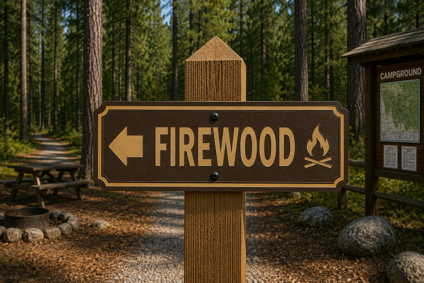 Firewood Directional Sign