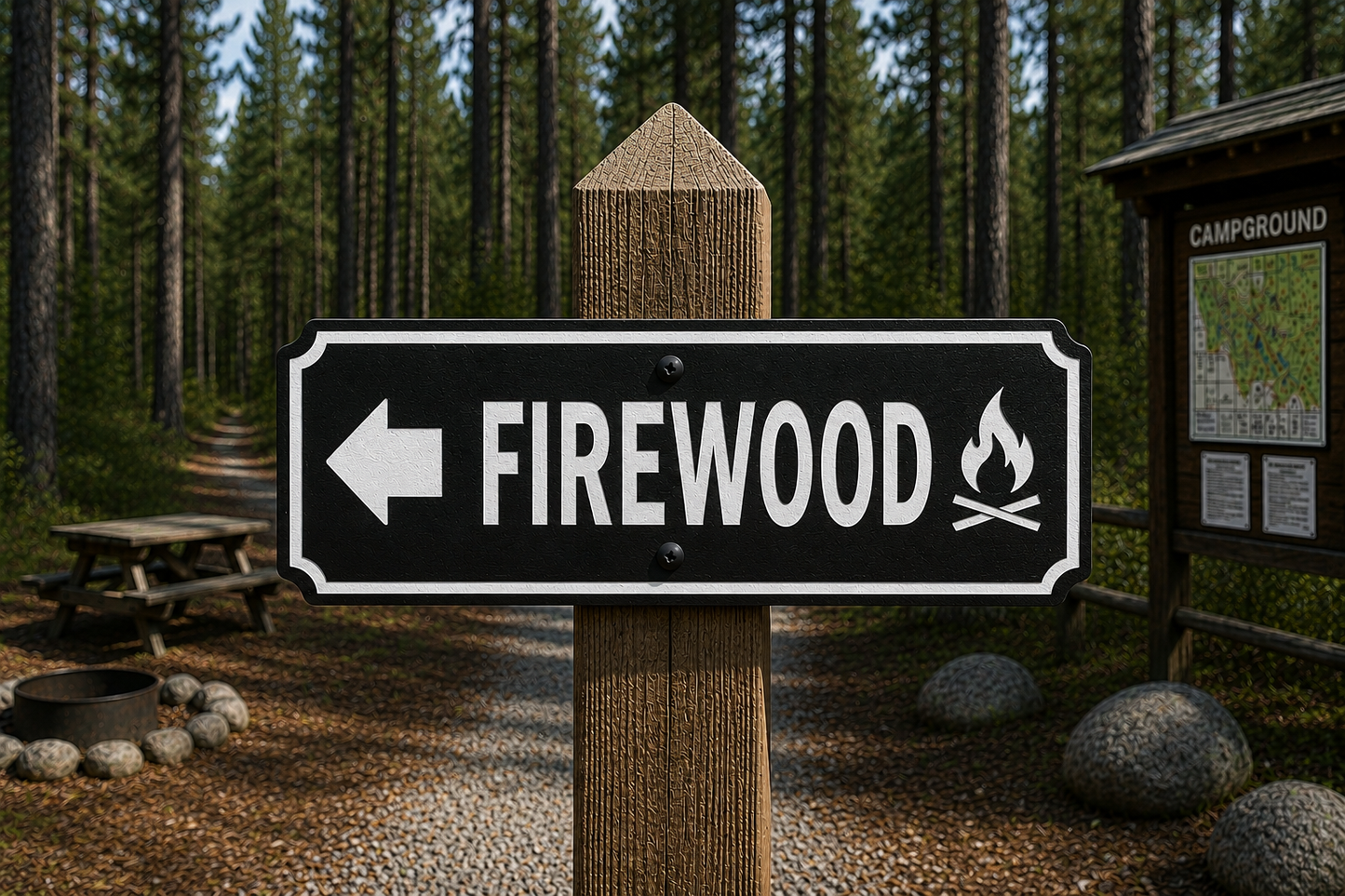 Firewood Directional Sign