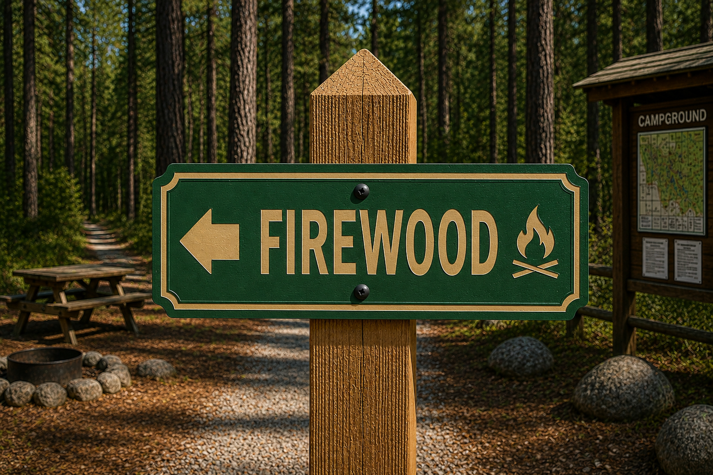 Firewood Directional Sign