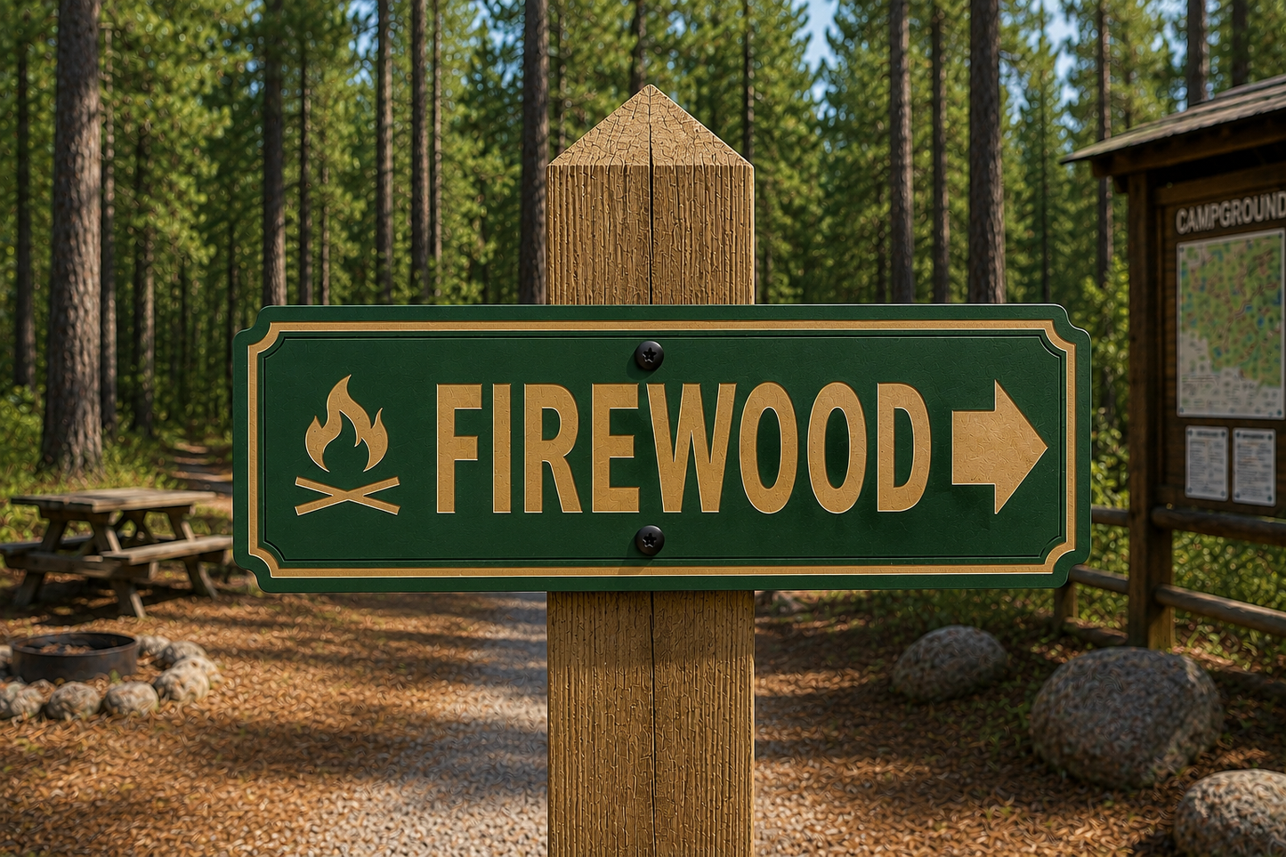 Firewood Directional Sign