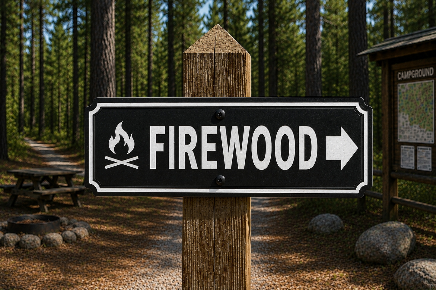 Firewood Directional Sign