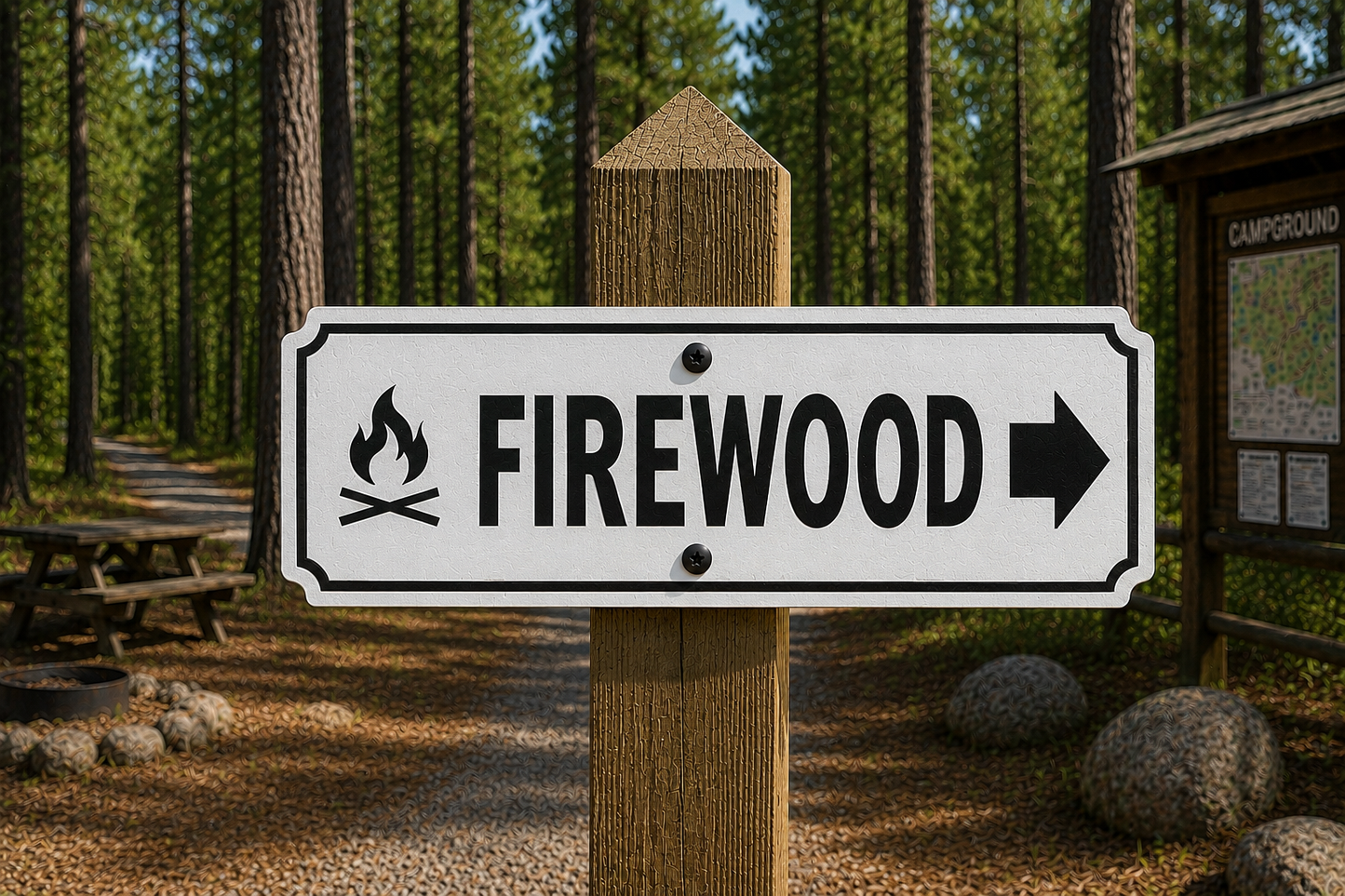 Firewood Directional Sign
