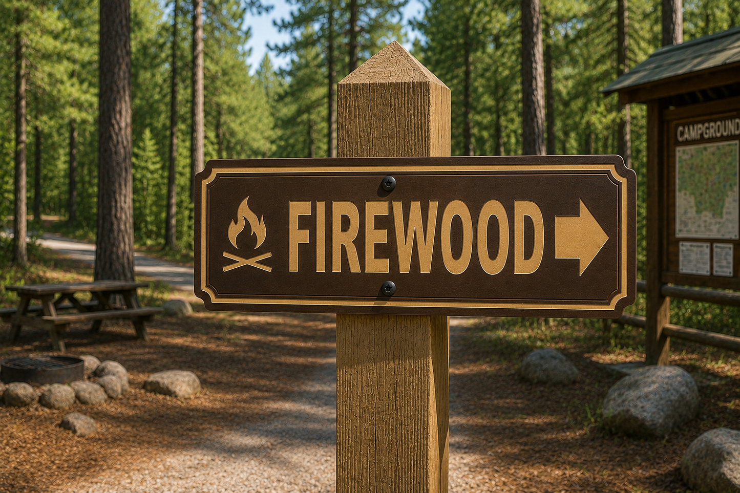 Firewood Directional Sign